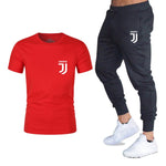 Hot 2019 summer new brand short sleeve shirt men sportswear suit men's sweatshirt men's brand clothing  t shirt set tracksuit