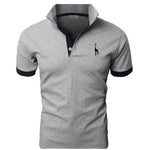 Men Clothes 2019 Top Tees Men Polo Shirt 5xl Fawn Pattern Short Sleeve Polo Shirt 13Color Cotton Slim Polos Para Hombre