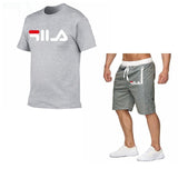 New Fashion Sportsuit and Tee Shirt Set Mens T Shirt Shorts + Short Pants Men Summer Tracksuit Men Casual Brand Tee Shirts