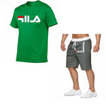 New Fashion Sportsuit and Tee Shirt Set Mens T Shirt Shorts + Short Pants Men Summer Tracksuit Men Casual Brand Tee Shirts