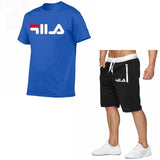 New Fashion Sportsuit and Tee Shirt Set Mens T Shirt Shorts + Short Pants Men Summer Tracksuit Men Casual Brand Tee Shirts