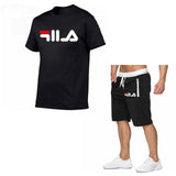 New Fashion Sportsuit and Tee Shirt Set Mens T Shirt Shorts + Short Pants Men Summer Tracksuit Men Casual Brand Tee Shirts