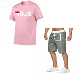 New Fashion Sportsuit and Tee Shirt Set Mens T Shirt Shorts + Short Pants Men Summer Tracksuit Men Casual Brand Tee Shirts