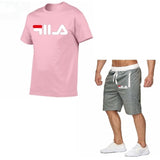 New Fashion Sportsuit and Tee Shirt Set Mens T Shirt Shorts + Short Pants Men Summer Tracksuit Men Casual Brand Tee Shirts