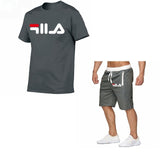 New Fashion Sportsuit and Tee Shirt Set Mens T Shirt Shorts + Short Pants Men Summer Tracksuit Men Casual Brand Tee Shirts