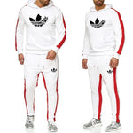 2019 The New  Brand Tracksuit Fashion Men Sportswear Two Piece Sets All Cotton Fleece Thick hoodie+Pants Sporting Suit