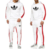 2019 The New  Brand Tracksuit Fashion Men Sportswear Two Piece Sets All Cotton Fleece Thick hoodie+Pants Sporting Suit