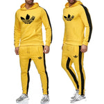 2019 The New  Brand Tracksuit Fashion Men Sportswear Two Piece Sets All Cotton Fleece Thick hoodie+Pants Sporting Suit