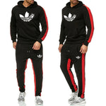 2019 The New  Brand Tracksuit Fashion Men Sportswear Two Piece Sets All Cotton Fleece Thick hoodie+Pants Sporting Suit
