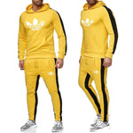 2019 The New  Brand Tracksuit Fashion Men Sportswear Two Piece Sets All Cotton Fleece Thick hoodie+Pants Sporting Suit